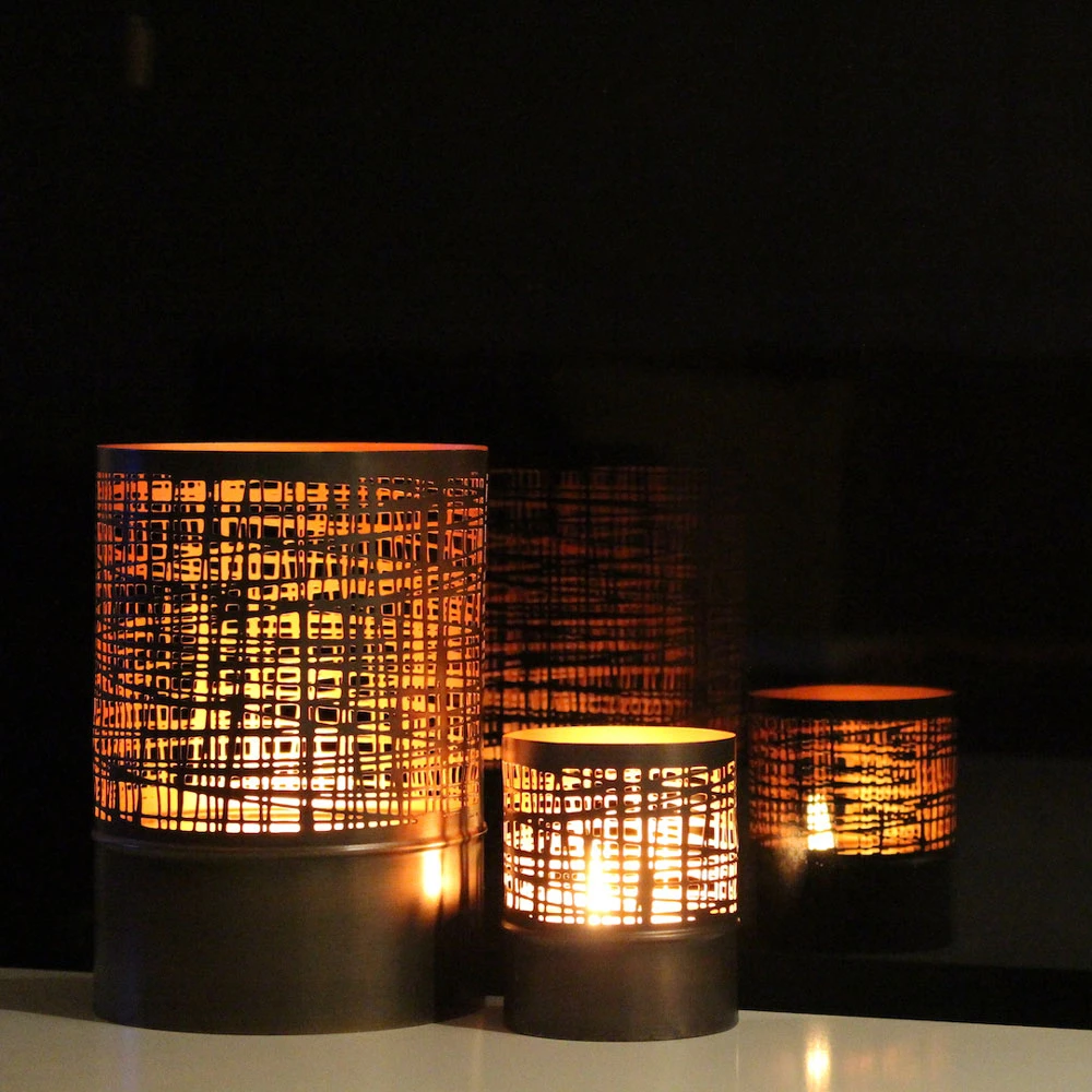 Copper Filigree Hurricane Metal Candle Holder – Small 10cm