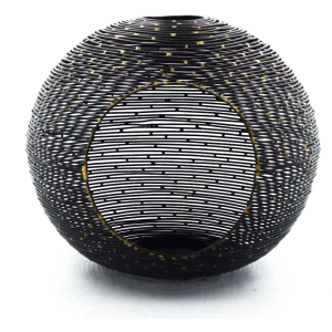Spherical Moroccan Metal Candle Holder 17cm