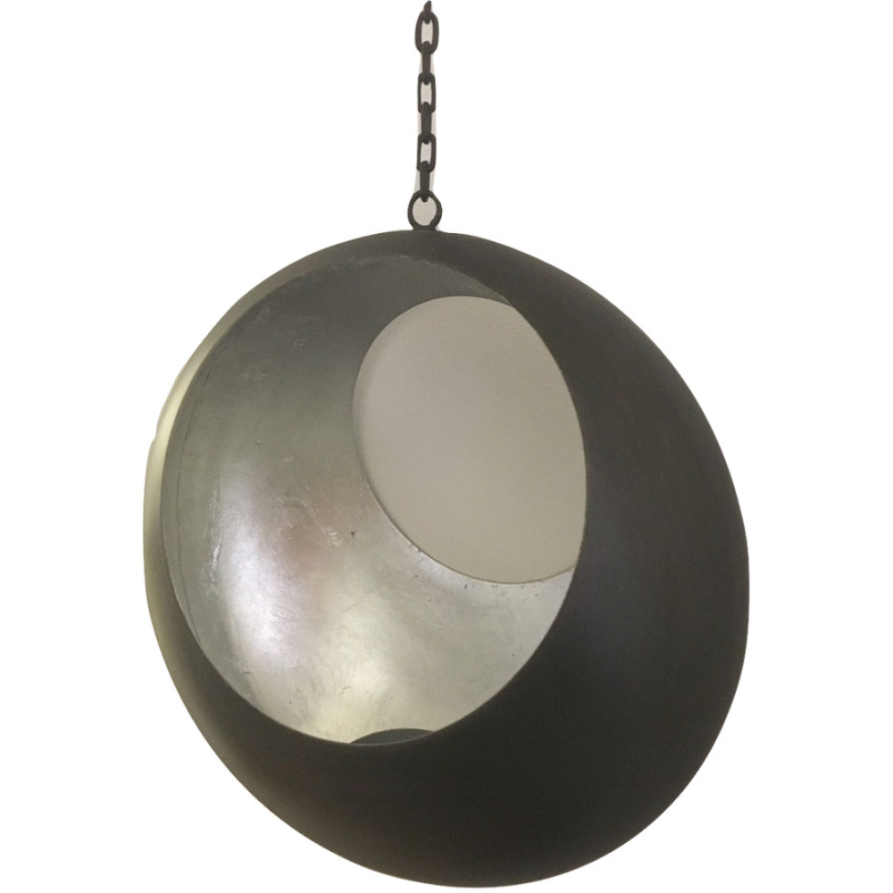 Grey And Silver Metal Hanging Tealight Candle Holder