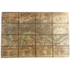 Vintage London Map Wooden Wall Art 60cm X 90cm