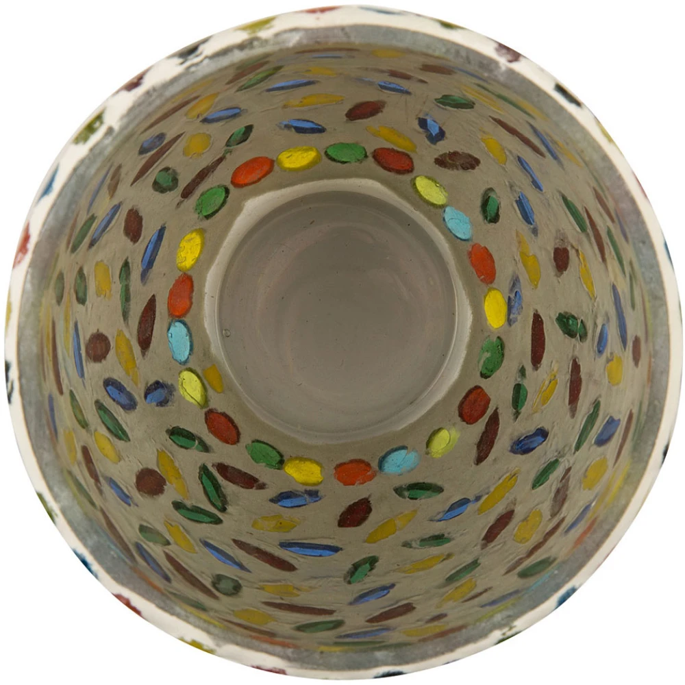 Multi Colour Specks Tealight Candle Holder 9cm