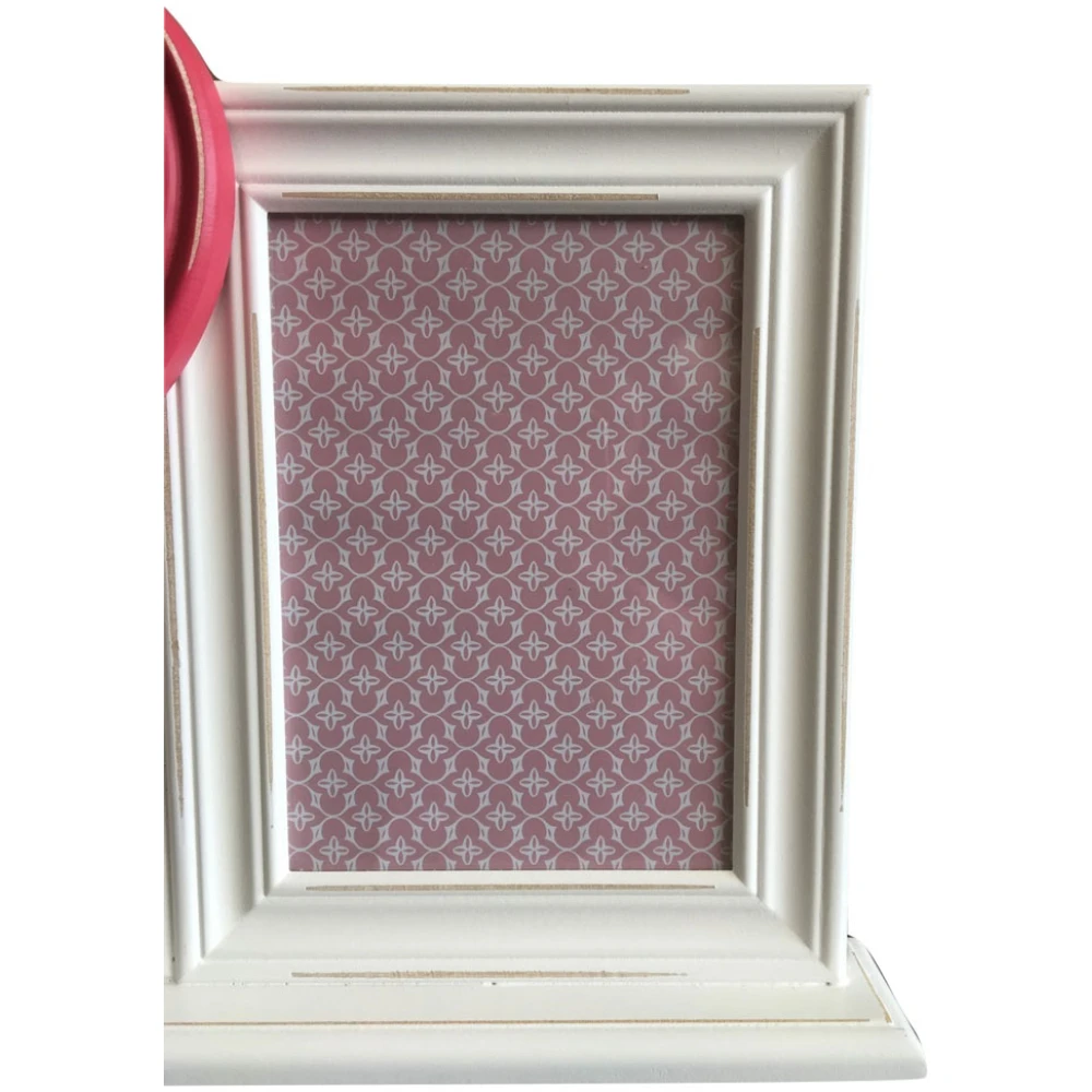 3 In 1 Photo Frame – White With Pink Love Heart