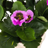Artificial Purple Pansy Flowers In Pot – Set Of 2