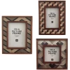 Herringbone pattern Cream & Brown Photo Frame