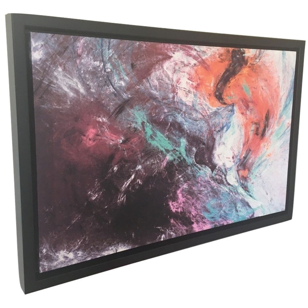 Multicoloured Abstract Print Framed Canvas 40cm X 60cm