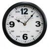 Round 22cm “clement Audierne” black & White Metal Wall Clock