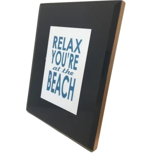 Black & Gold Border Glass Photo Frame – Small