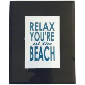 Black & Gold Border Glass Photo Frame – Small