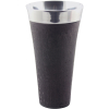 Glossy Metal Tapered Black Vase 26cm