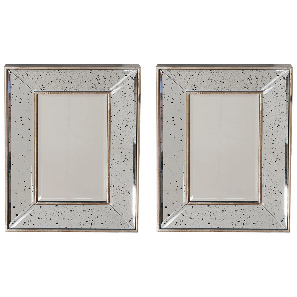 Antique Classic Rectangular Wall Mirror – Set Of 2