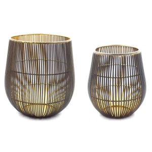 Cage Pattern Metal Decorative Hurricane Candle Holder