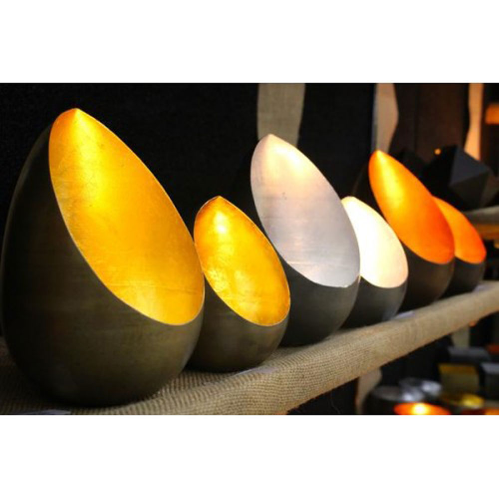 Egg Shape Metal Tealight Candle Holders