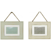 Rectangular Photo Frame With Woven Hanging Strap