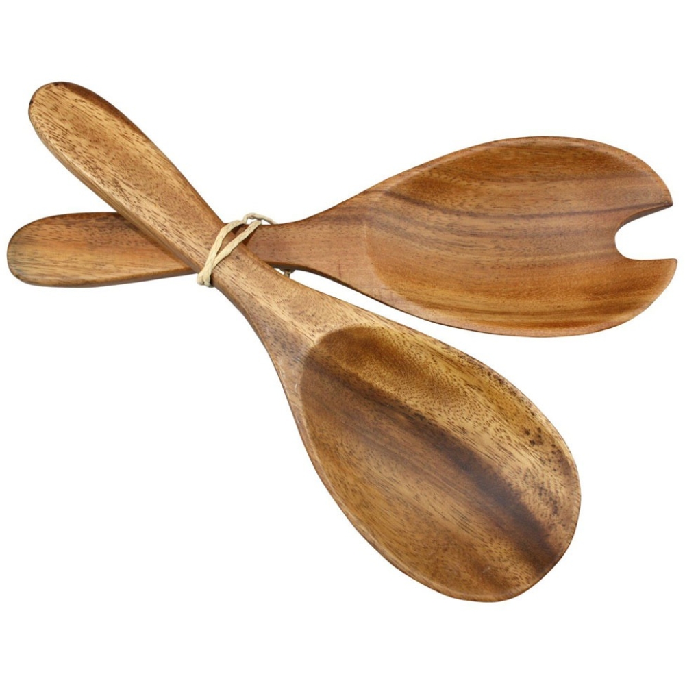 Acacia Wooden Thick Serving Spoon Set