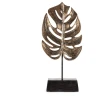 Antique Gold Monstera Leaf On Base