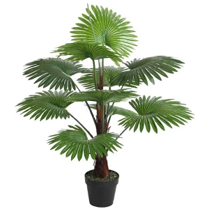 Artificial Fan Palm Tree In Pot 100cm