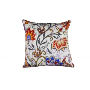 Paisley Floral Cotton Cushion Cover With Insert 45cm X 45cm