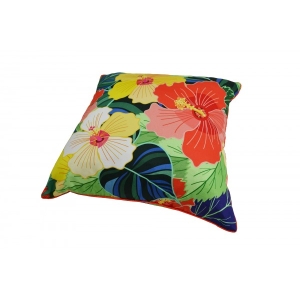 Hibiscus Cotton Cushion Cover With Insert 45cm X 45cm
