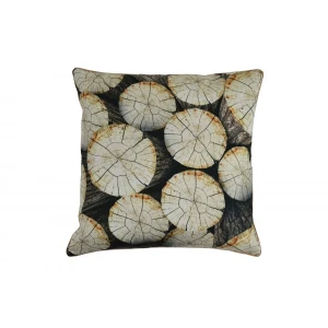 Logs Cotton Cushion Cover With Insert 45cm X 45cm