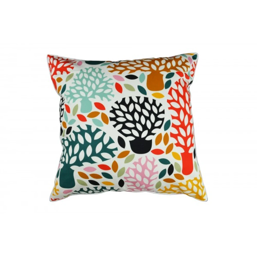 Multicolour Trees Cotton Cushion Cover With Insert 45cm X 45cm