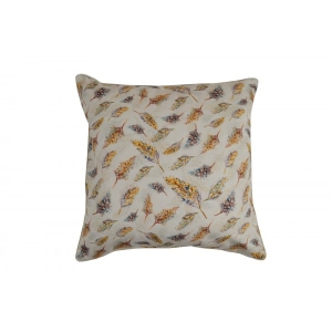 Small Feathers Cotton Cushion Cover With Insert 45cm X 45cm