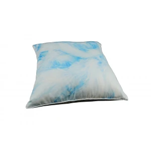 Turquoise Feathers Cotton Cushion Cover With Insert 45cm X 45cm