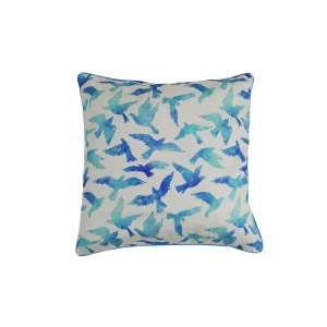 Blue Birds Cotton Cushion Cover With Insert 45cm X 45cm