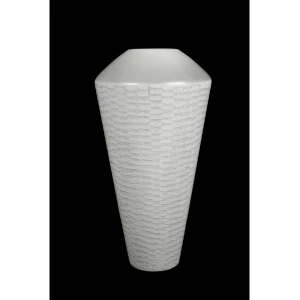White Lacquer Ware Urn Vase 39cm