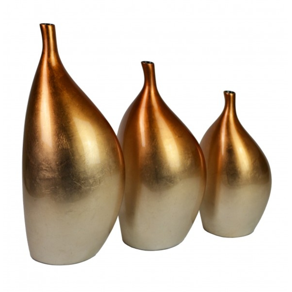 Copper Lacquer Ware Bud Vases
