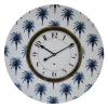 Large Round 58cm Blue Date Palm Wall Clock