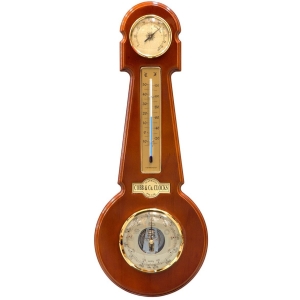 Cobb & Co. Wooden Weather Station – Glossy Walnut 50cm