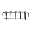 Gold & Black 5 Tealight Metal Candle Holder