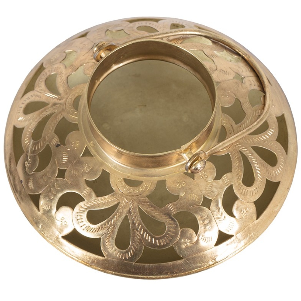 Antique Gold Handcrafted Bowl Shape Candle Holder Lantern