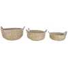 Round Nested Kans Grass Laundry Storage Basket – Set Of 3