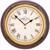 Cobb & Co. Railway Wooden Wall Clock – Glossy Mahogany Roman 32cm