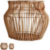 Aesha Rattan Belly Baskets – Set Of 2