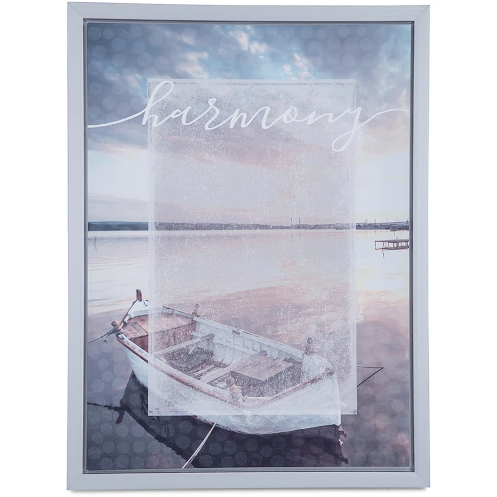 Calm Sea ‘harmony’ Framed Canvas Wall Art 45cm X 65cm