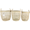 Basko Seagrass Baskets Natural – Set Of 3