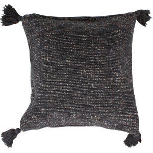 Black Cotton Cushion With Tassels 45x45cm