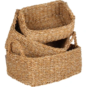 Bondi Seagrass Rectangle Kitchen Baskets – Set Of 3