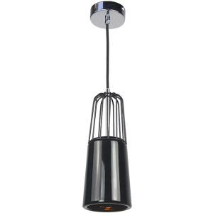 Black Pendant Light Brass Metal Wire Porcelain 145cm – Design 2