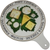 White Round Cheese Board Platter With Handle