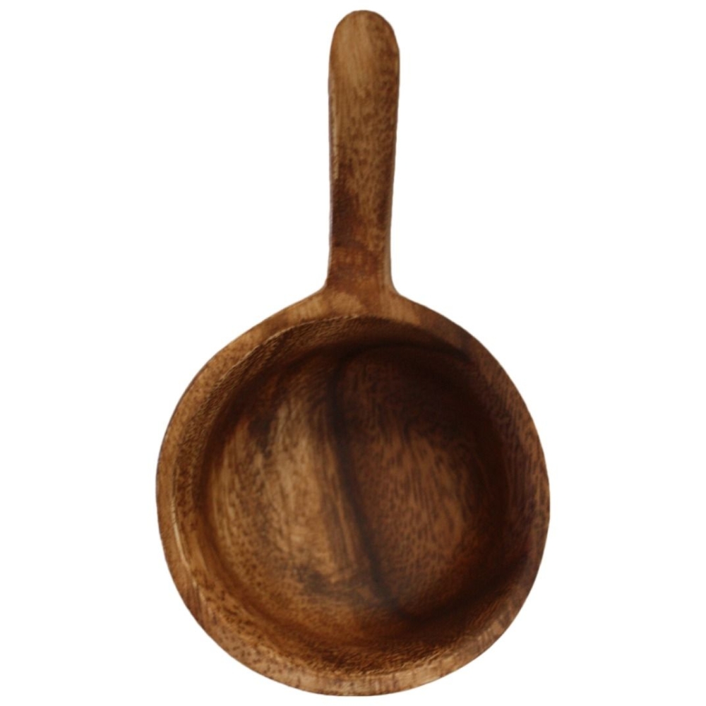 Acacia Wood Round Bowl With Handle