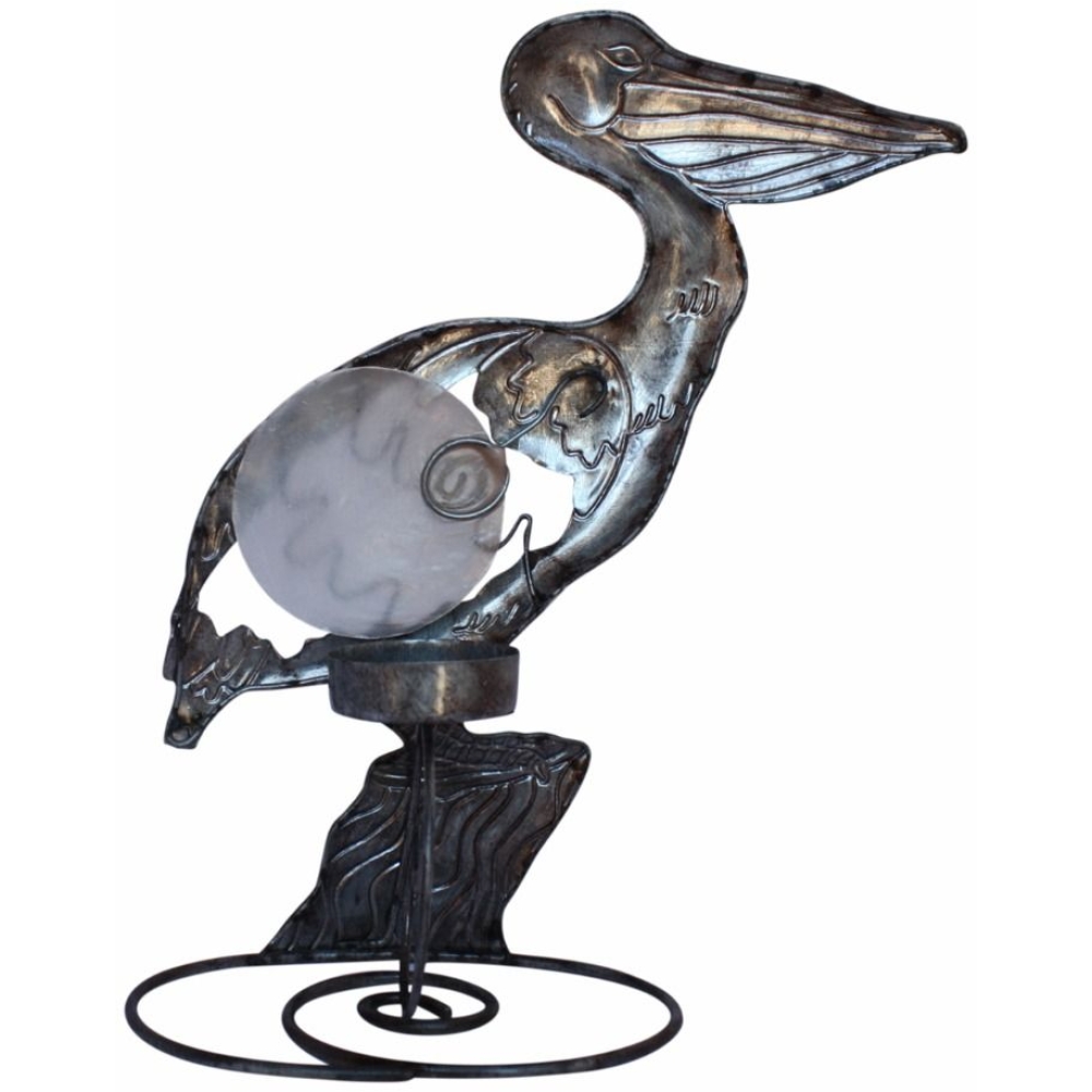 Capiz Shell Pelican Tealight Holder – Pearl White