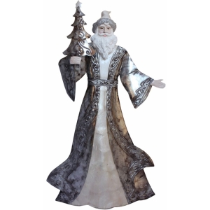 Capiz Shell Xmas Santa Claus Figurine – Pearl White