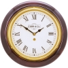 Cobb & Co. Railway Wooden Wall Clock – Glossy Mahogany Roman 28cm
