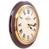 Cobb & Co. Railway Wooden Wall Clock – Glossy Mahogany Roman 40cm