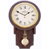 Cobb & Co. Pendulum Chime Wooden Wall Clock – Satin Mahogany Roman 55cm