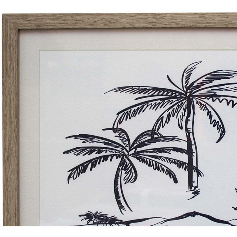 Palm Drawing Framed Print Wall Art 35x50cm