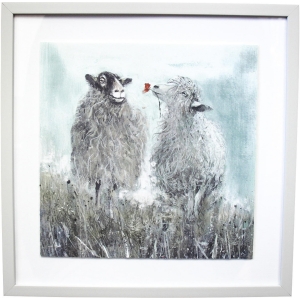 Sheep Friends Framed Print Wall Art – Design 2